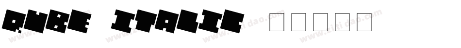 QUBE ITALIC字体转换